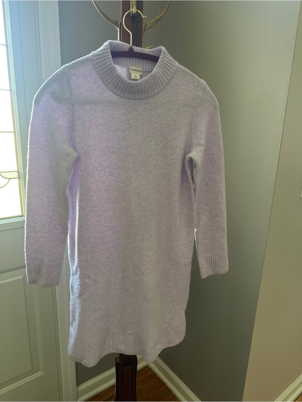 Crewcuts J.Crew Girls Lilac Purple Knit Sweater Dress Size 12